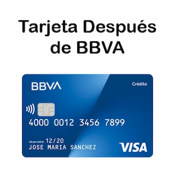 Tarjeta Después de BBVA
