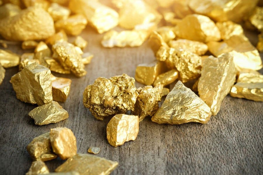 gold on table
