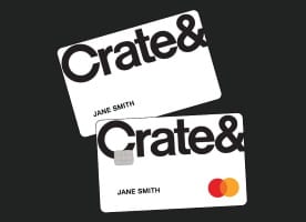 Inicio de sesión con tarjeta de crédito de Crate & Barrel, pago, servicio al cliente