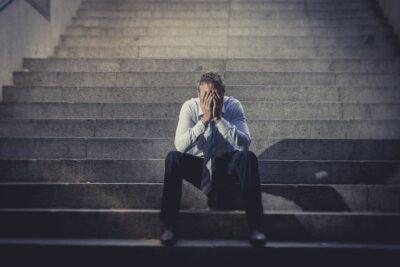 man on stairs