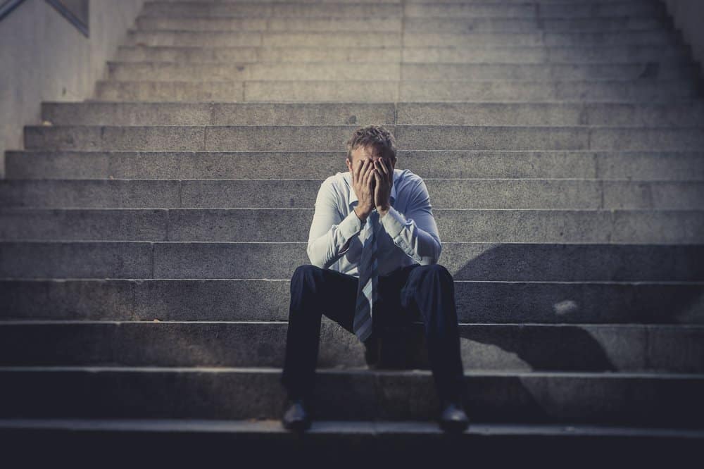 man on stairs