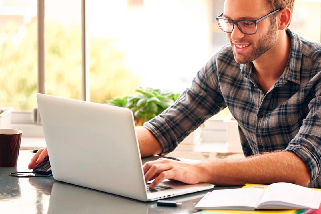 man on laptop