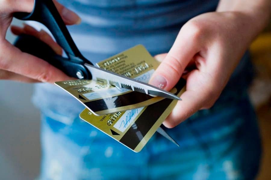 cutting up credit cards