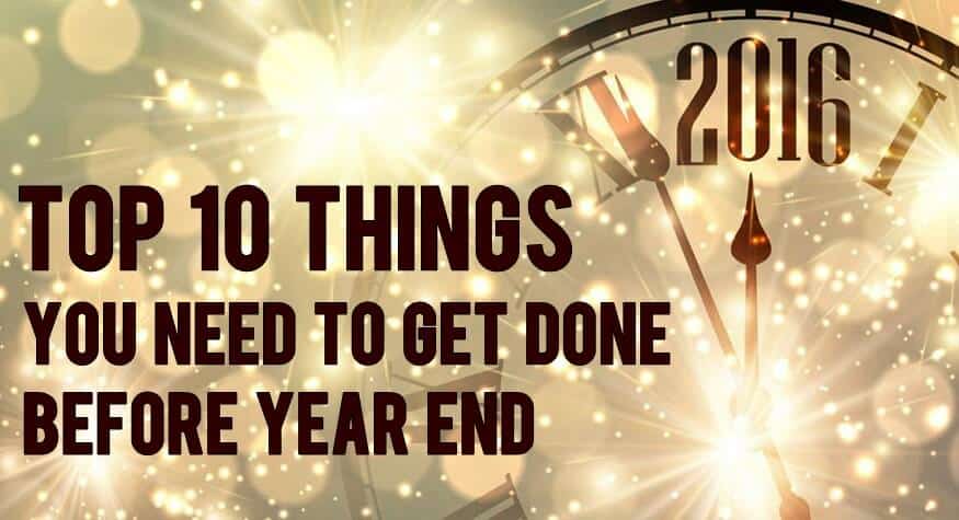 Las 10 cosas que tienes que hacer antes de que acabe el año