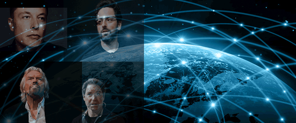 Los multimillonarios se disputan el espacio en Internet